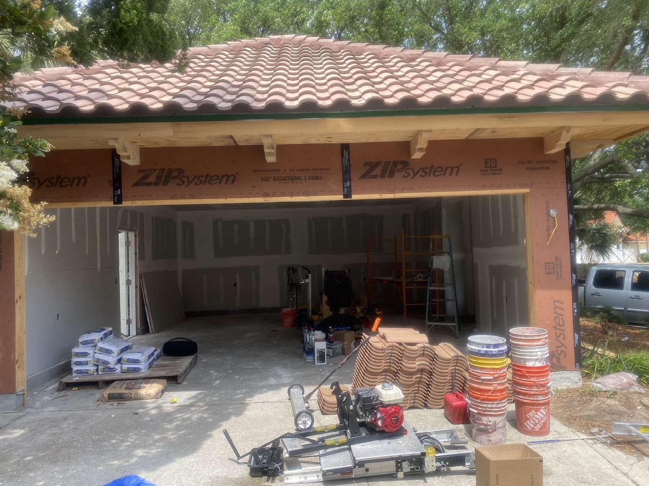Before — garage renovation project by Harvey's Restoration